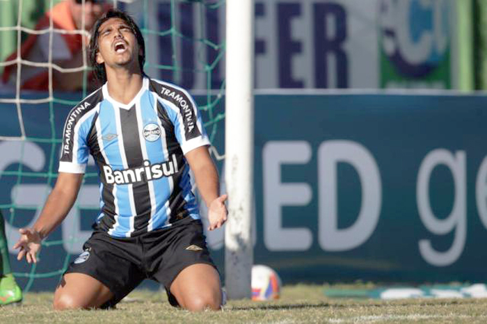 Marcelo Moreno entrou na segunda etapa do jogo para garantir a vitória do Grêmio. Ele que pode ter realizado a última partida pelo Tricolor Gaúcho. Foto: Lauro Alves/Agência RBS. 